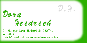 dora heidrich business card